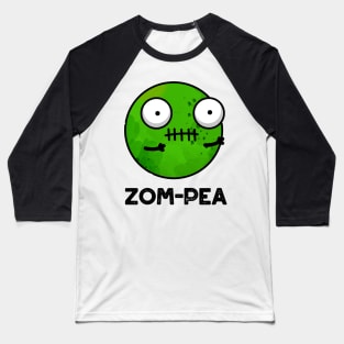 Zom-pea Cute Halloween Zombie Pea Pun Baseball T-Shirt